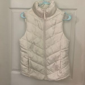 SO White Puffer Vest Small Women’s